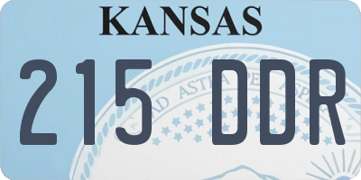 KS license plate 215DDR
