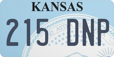 KS license plate 215DNP