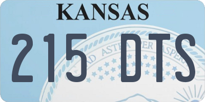 KS license plate 215DTS