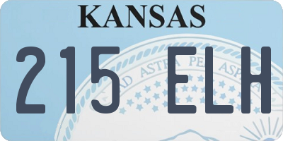 KS license plate 215ELH