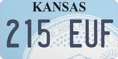 KS license plate 215EUF