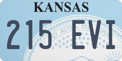 KS license plate 215EVI