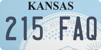 KS license plate 215FAQ