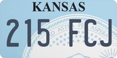 KS license plate 215FCJ
