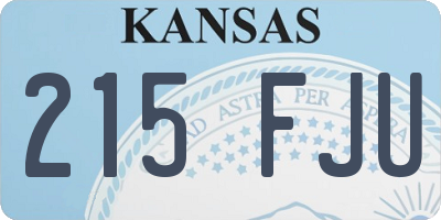 KS license plate 215FJU