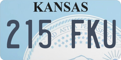 KS license plate 215FKU