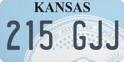 KS license plate 215GJJ