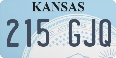 KS license plate 215GJQ