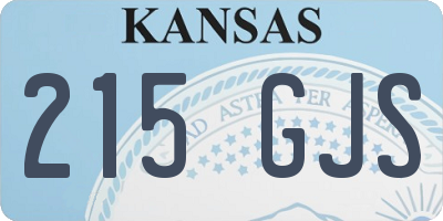 KS license plate 215GJS