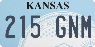 KS license plate 215GNM