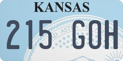 KS license plate 215GOH