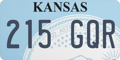 KS license plate 215GQR