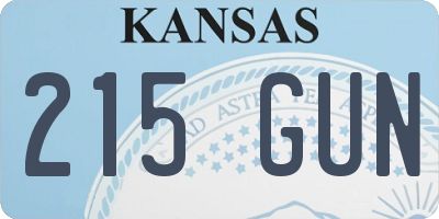 KS license plate 215GUN