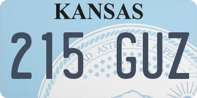 KS license plate 215GUZ