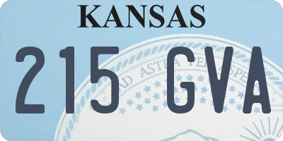 KS license plate 215GVA
