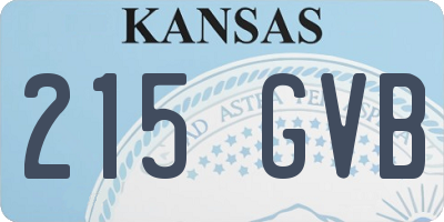 KS license plate 215GVB