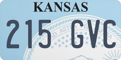 KS license plate 215GVC