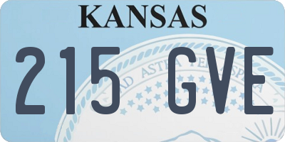 KS license plate 215GVE