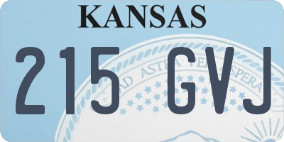 KS license plate 215GVJ