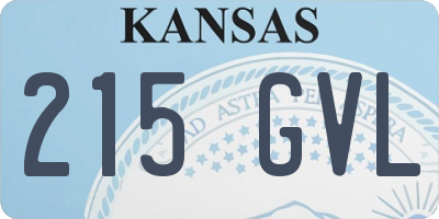 KS license plate 215GVL