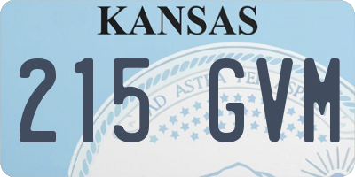 KS license plate 215GVM