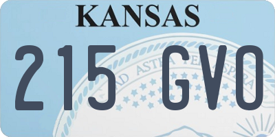 KS license plate 215GVO