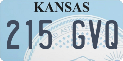 KS license plate 215GVQ