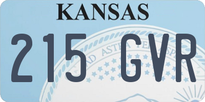 KS license plate 215GVR