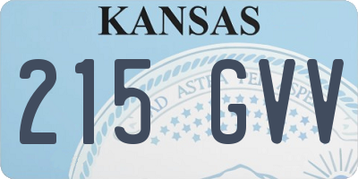 KS license plate 215GVV