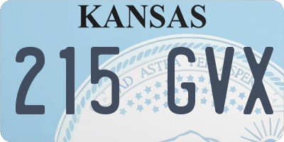 KS license plate 215GVX