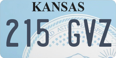 KS license plate 215GVZ
