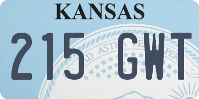 KS license plate 215GWT