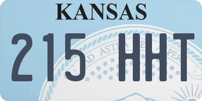 KS license plate 215HHT