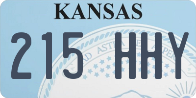 KS license plate 215HHY