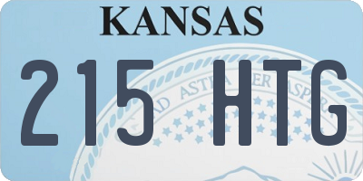 KS license plate 215HTG