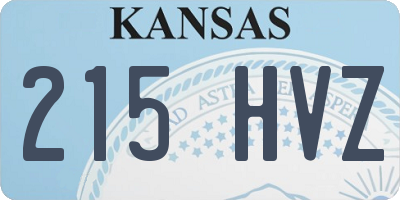 KS license plate 215HVZ