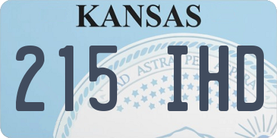 KS license plate 215IHD