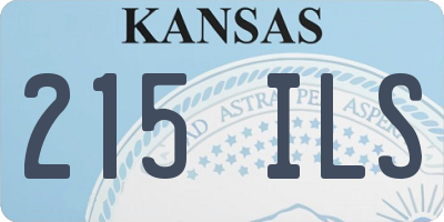 KS license plate 215ILS