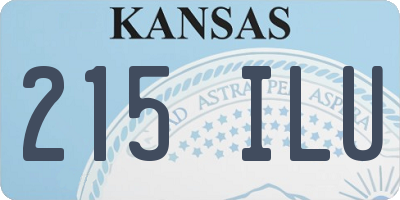 KS license plate 215ILU