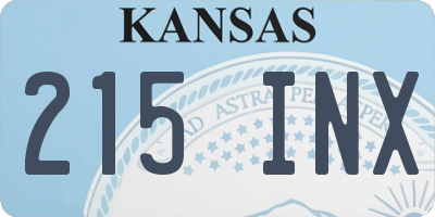 KS license plate 215INX