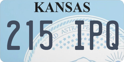 KS license plate 215IPQ
