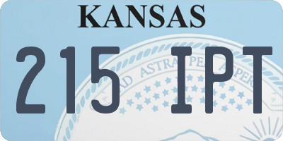 KS license plate 215IPT