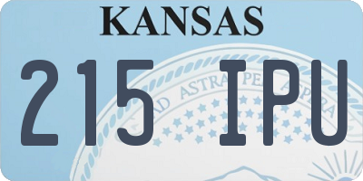 KS license plate 215IPU