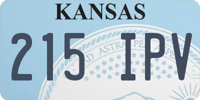 KS license plate 215IPV