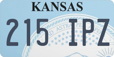 KS license plate 215IPZ