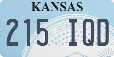 KS license plate 215IQD