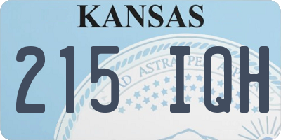 KS license plate 215IQH