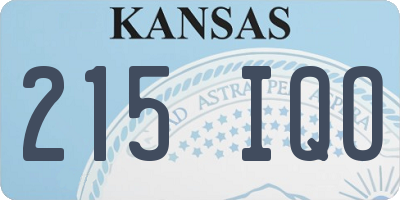 KS license plate 215IQO