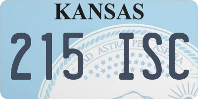 KS license plate 215ISC