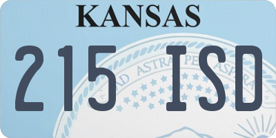 KS license plate 215ISD